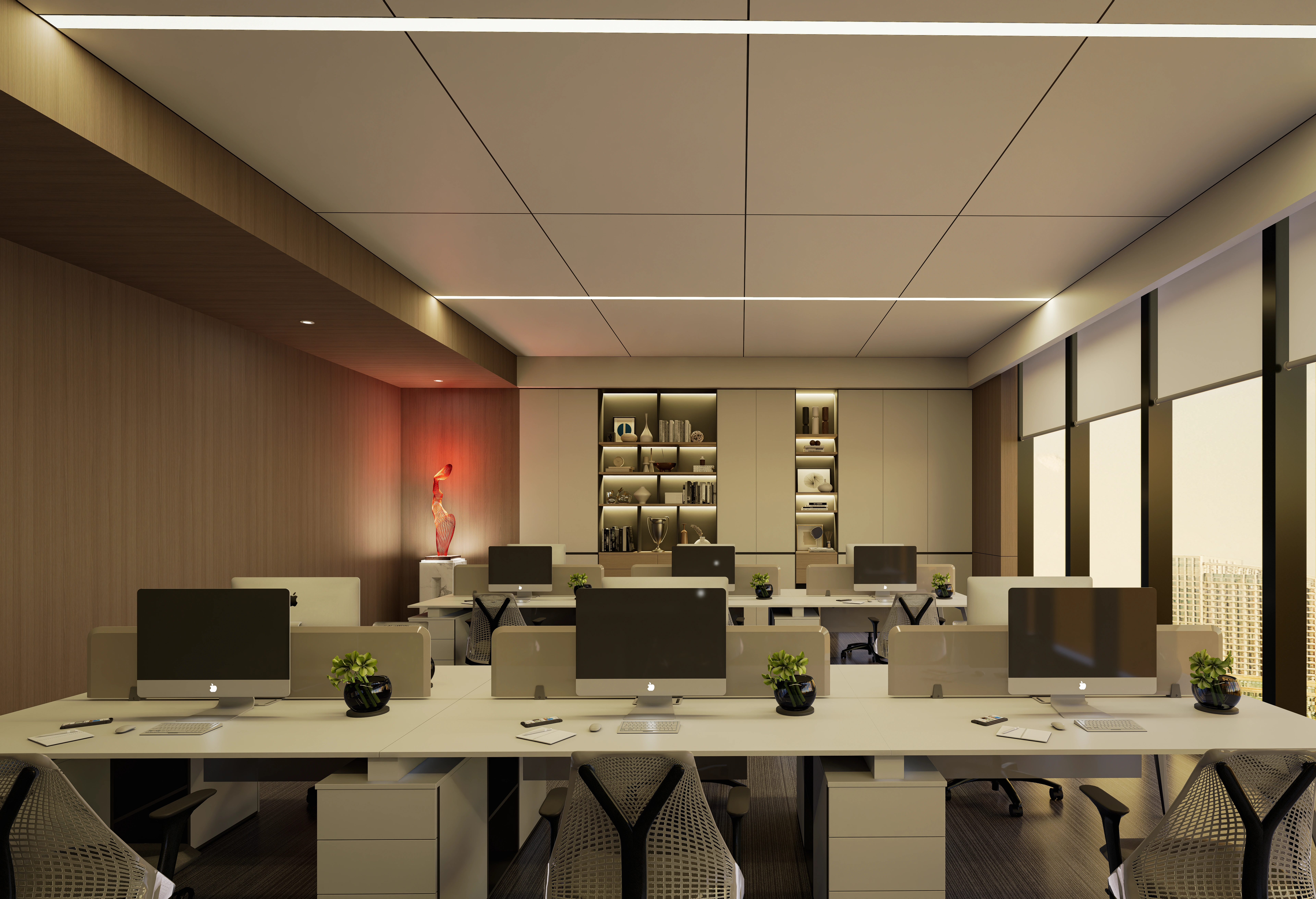 Sleek Minimalist Modern Workspace Design