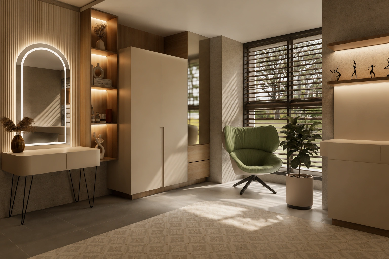 Custom sliding glass wardrobe paneling