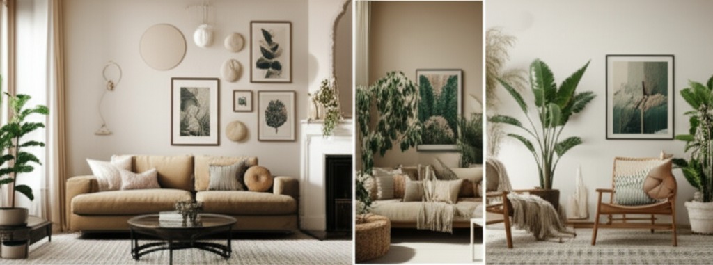 âHome Interior Design Kalyan Nagar styled living room with 2025 decor trends like neutral tones and modular furniture.â