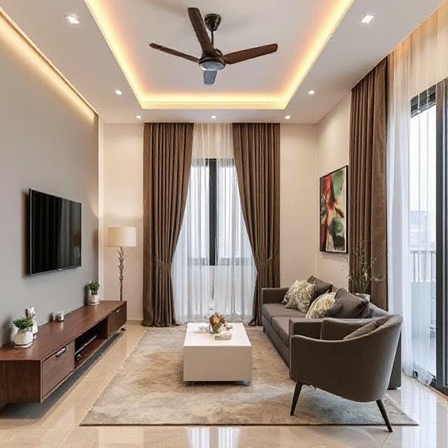 Apartment interiors by Yello-W-AllDecor, famous interior designers in Bangalore for modern urban spaces