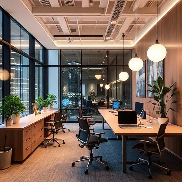 Smart office layout designed by a top Office Interior Designer in Bangalore for 2025 workspace trends