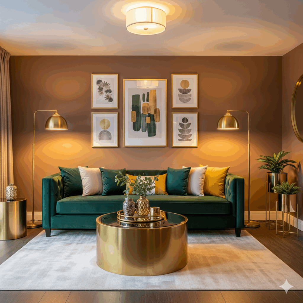 Apartment interior design in Bangalore using 2025 colour trends by Yello-W-Alldecor