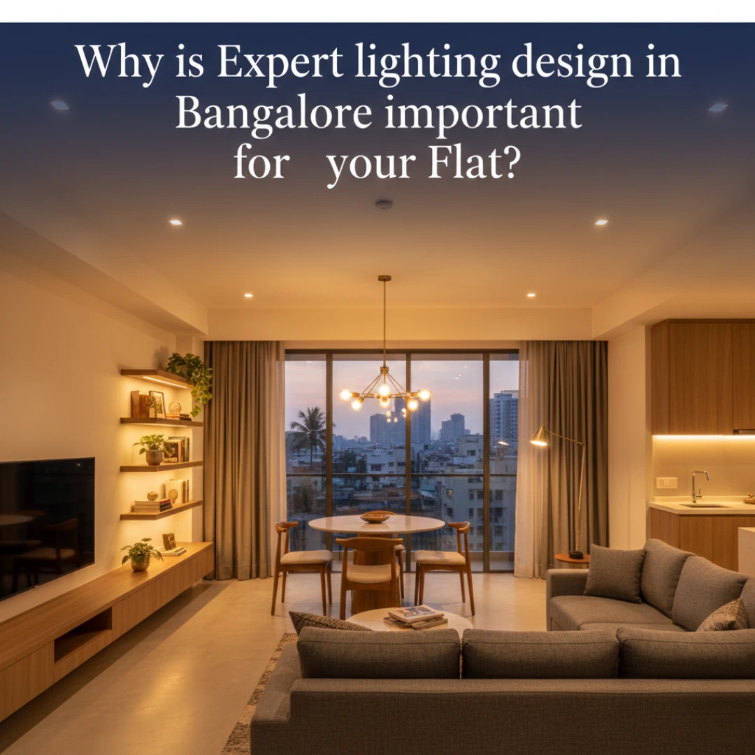 Expert lighting design in Bangalore flat by 2bhk interior designer in Bangalore