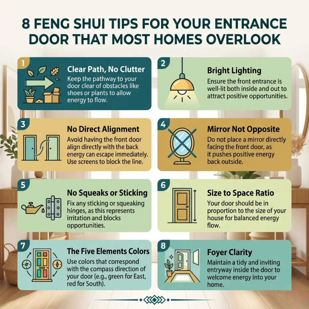 Feng Shui entrance door ideas by Yellowalldecor interior design service Bangalore