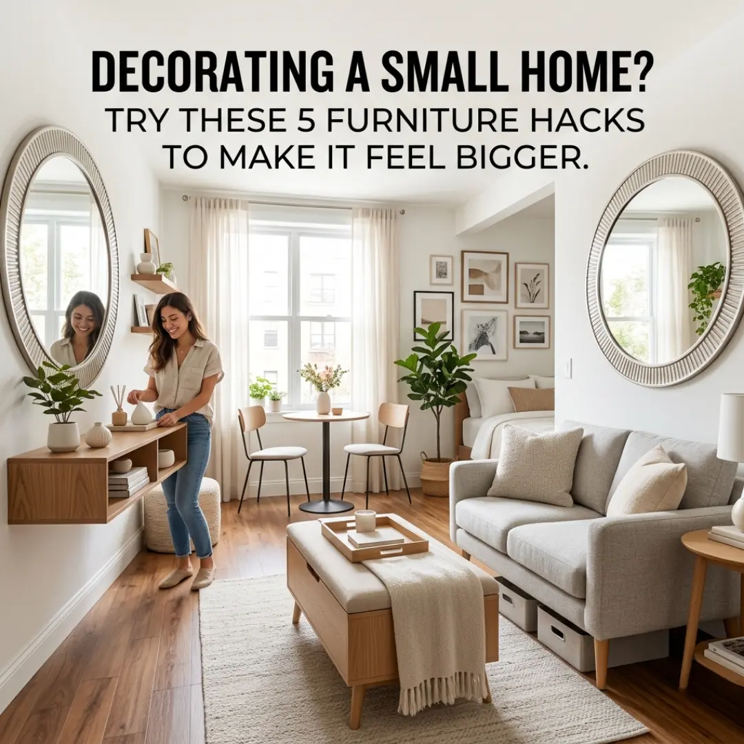 small home interior design using smart furniture hacks to save space