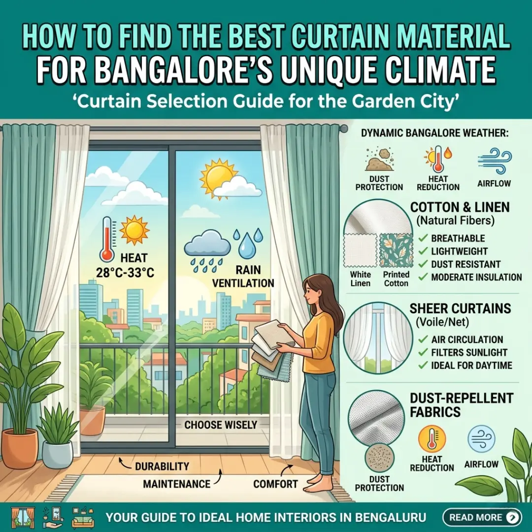 best curtain fabric for Bangalore climate in modern home by Yello-w-alldecor