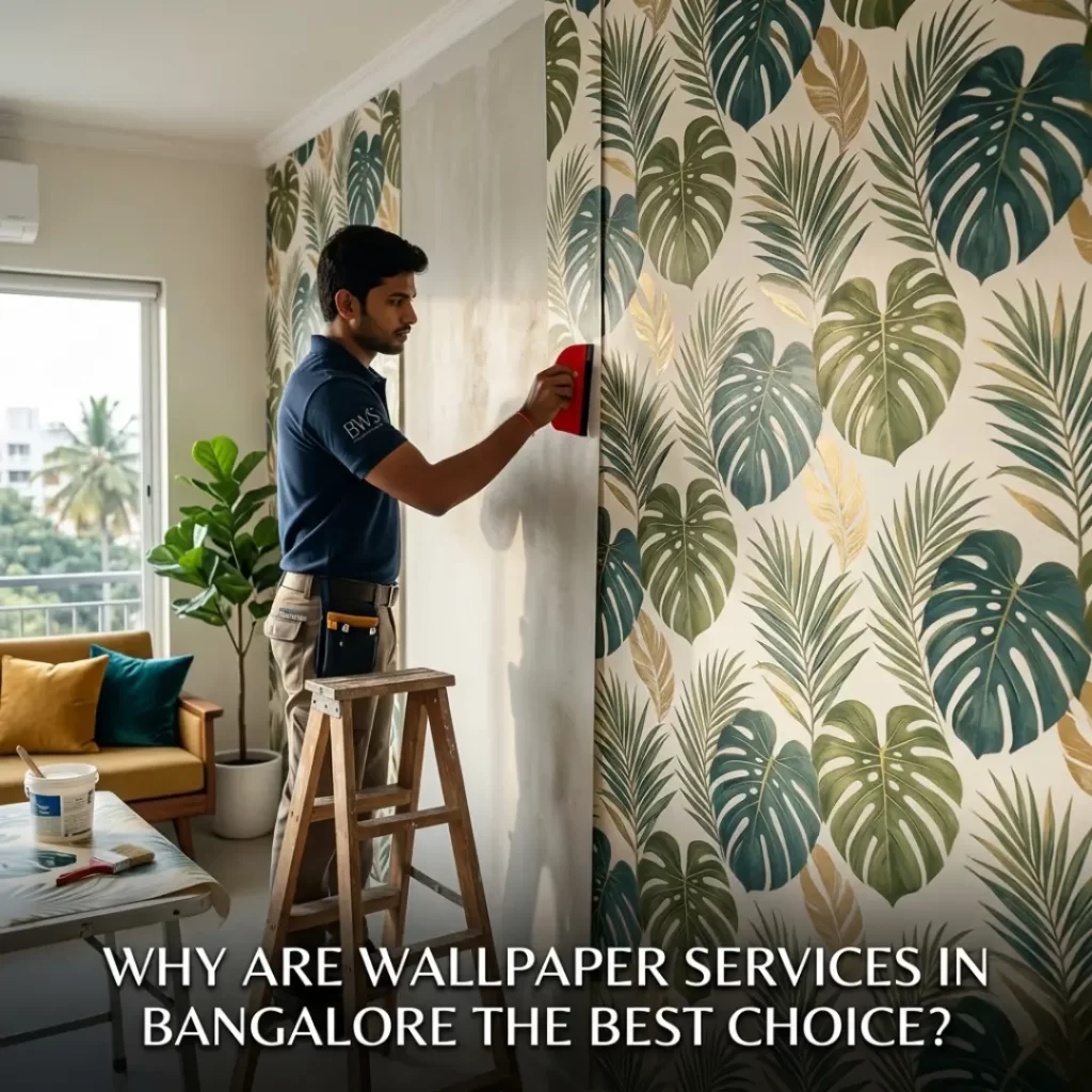 Stylish home wall interiors with Wallpaper services in Bangalore by Yellow Wall Decor