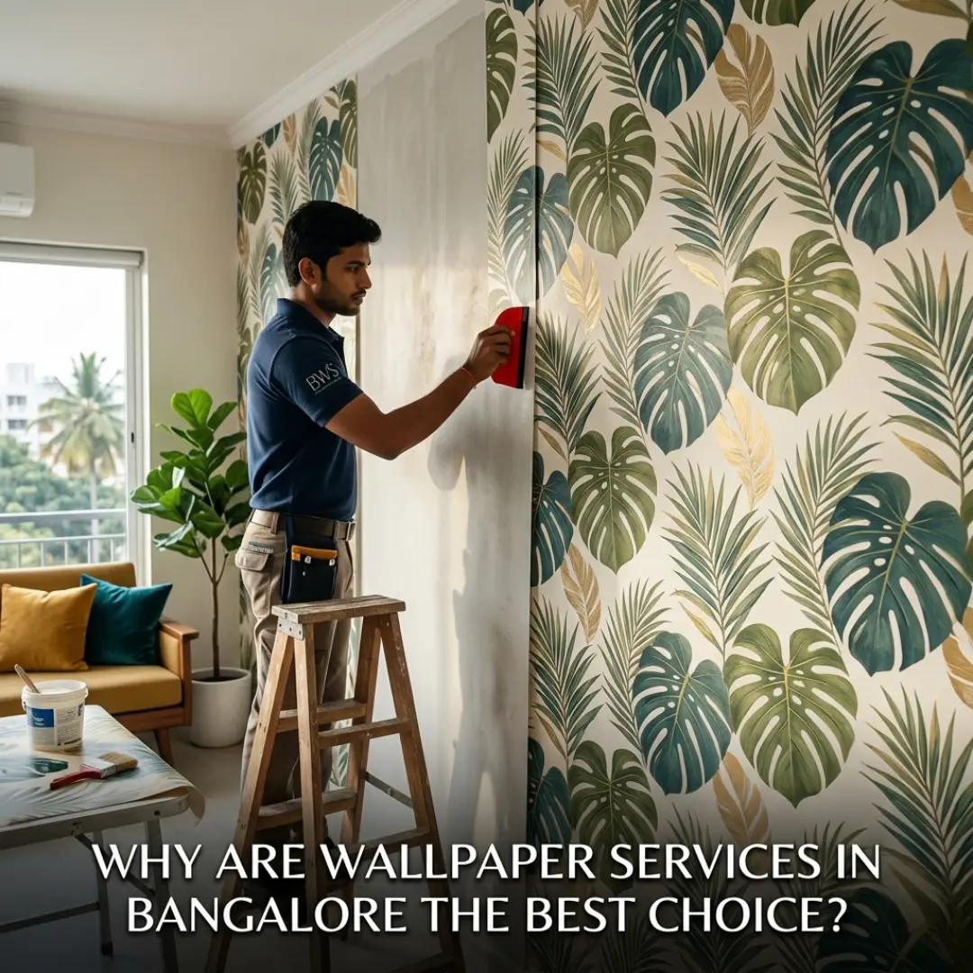 Stylish home wall interiors with Wallpaper services in Bangalore by Yellow Wall Decor