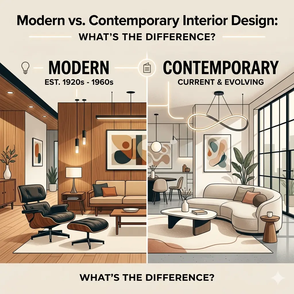 Modern and contemporary interiors designed by Yellow Wall Decor for stylish and functional living spaces