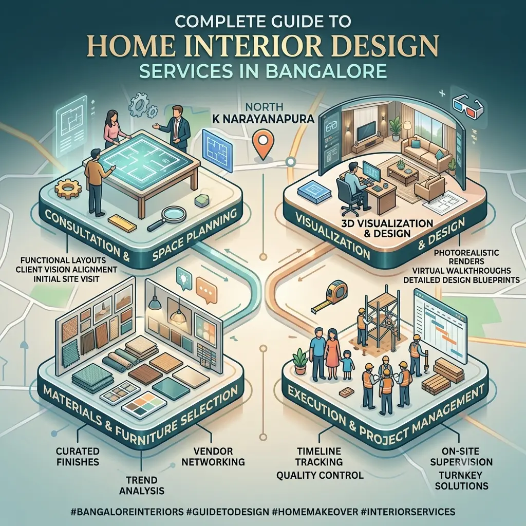 Interior Design Services Bangalore by Yellowalldecor creating modern customized home interiors in Bangalore
