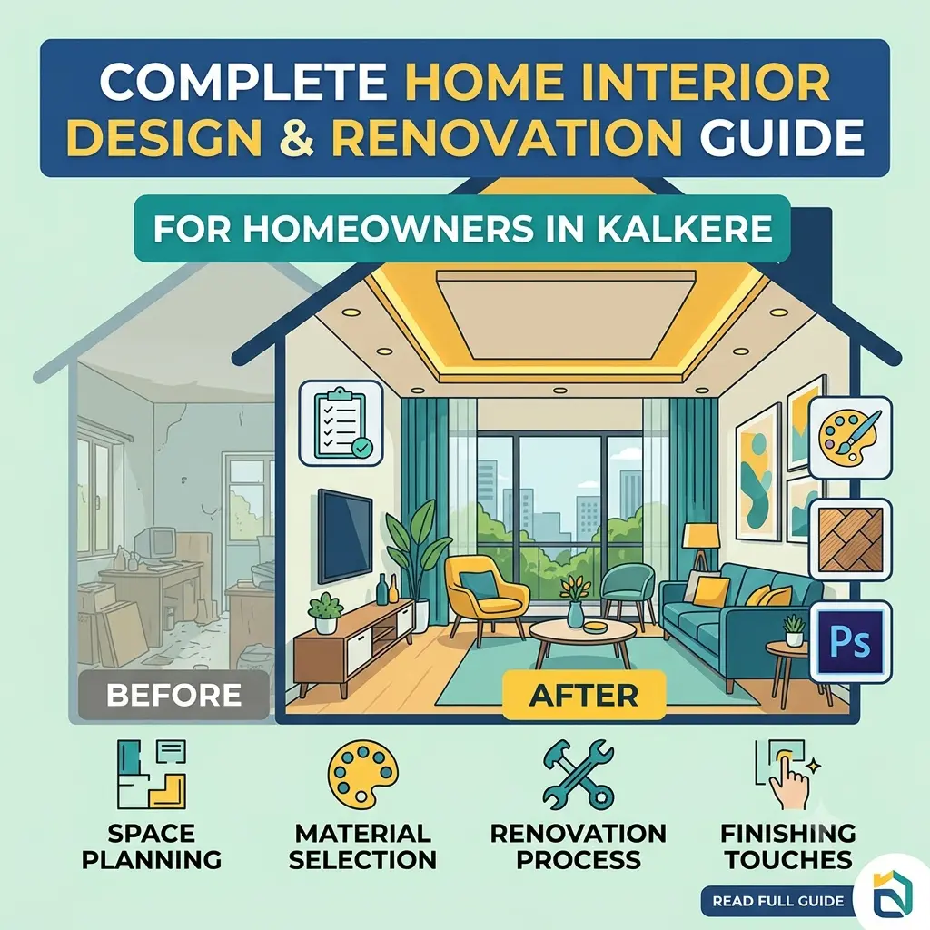 Home interior design in Kalkere by Yello-W-AllDecor