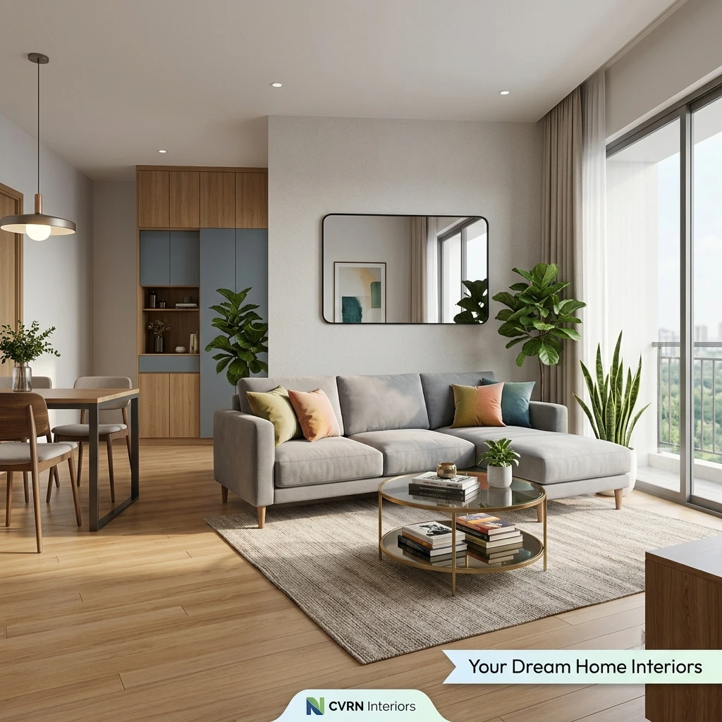 2BHK Interior Cost in CV Raman Nagar | Yello-W-AllDecor