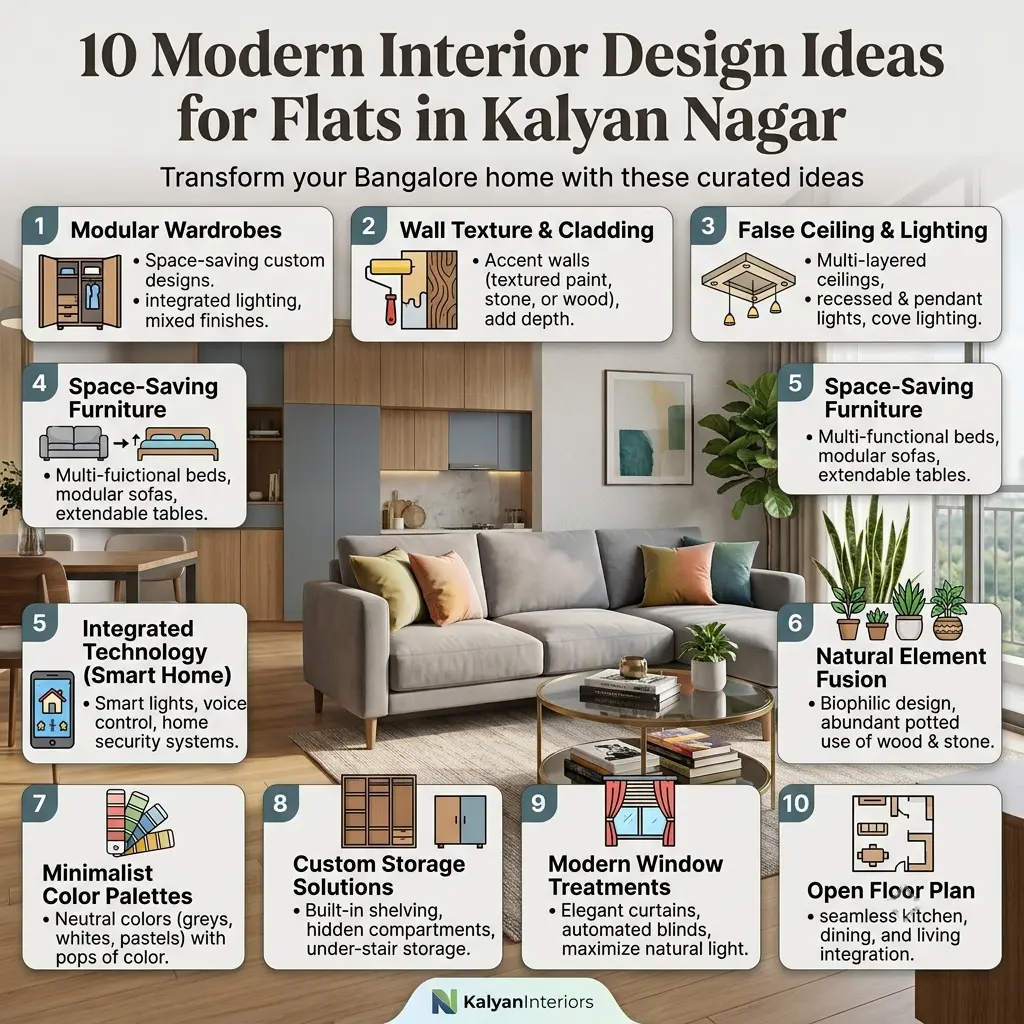 Modern flat interior design in Kalyan Nagar by Yello-W-AllDecor