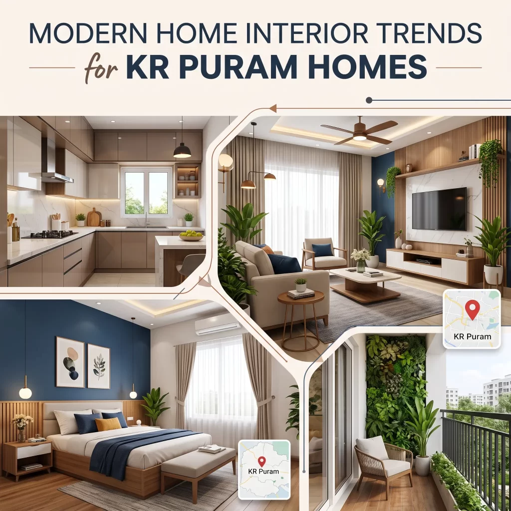 Modern interior design in KR Puram by Yello-W-AllDecor