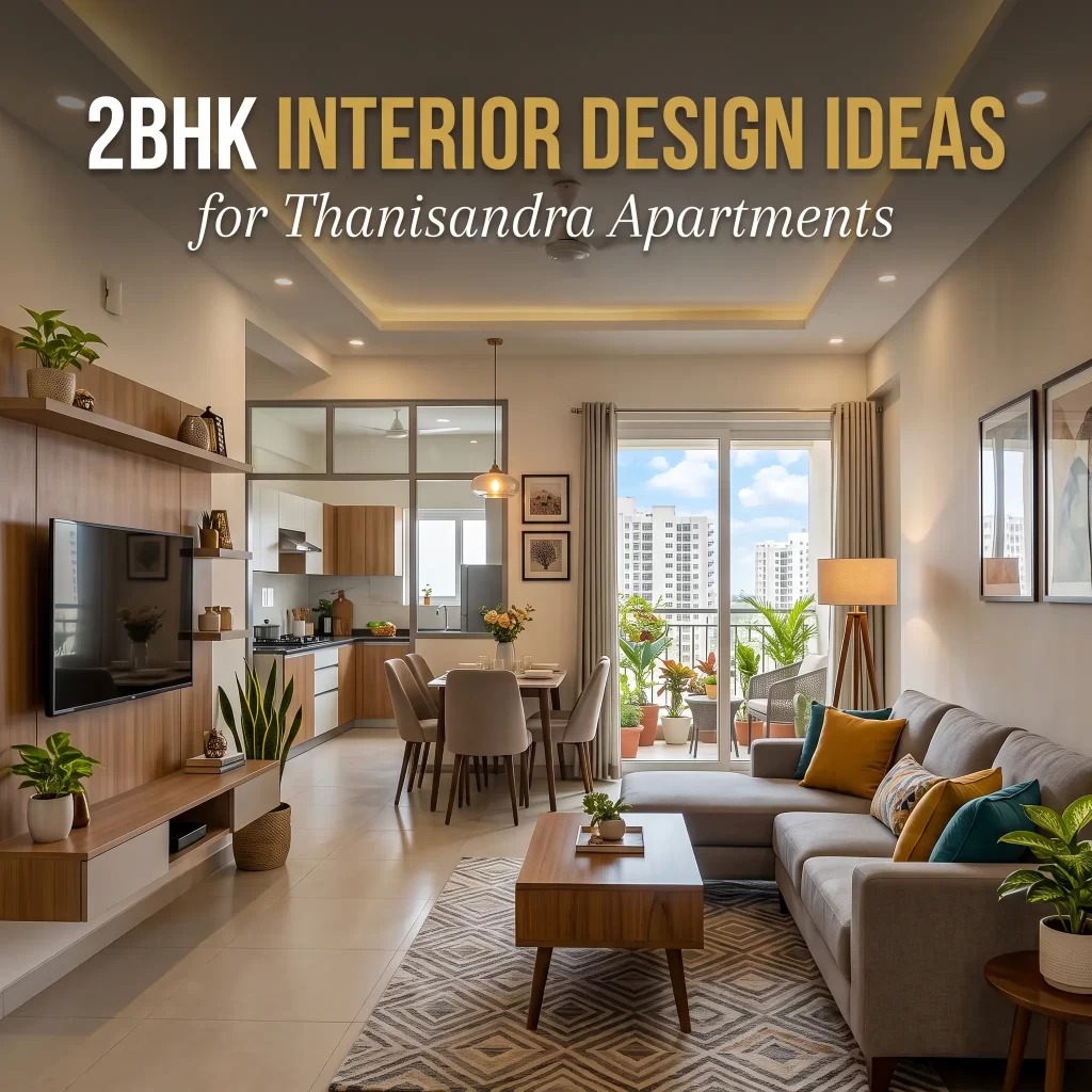 2BHK interior design in Thanisandra by Yellowalldecor