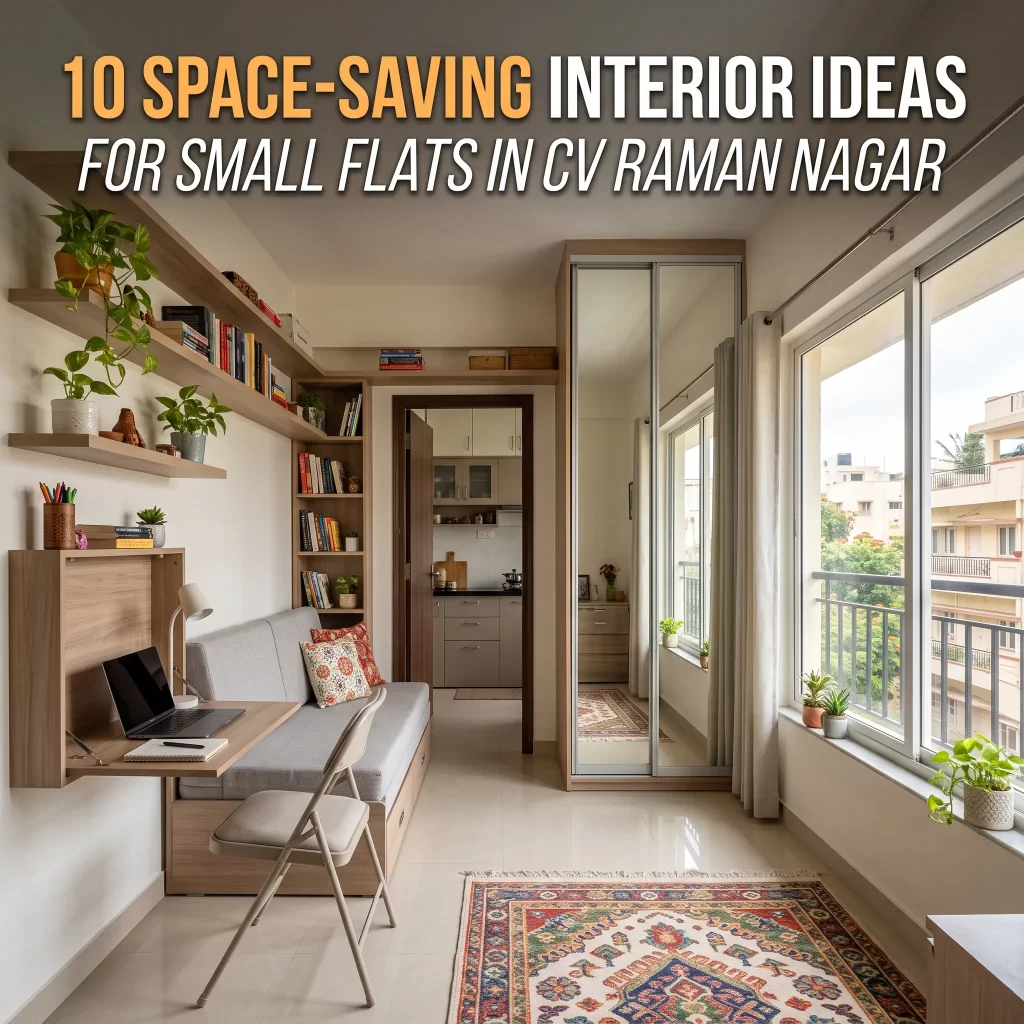 Small flat interior ideas in CV Raman Nagar by Yello-W-All Decor