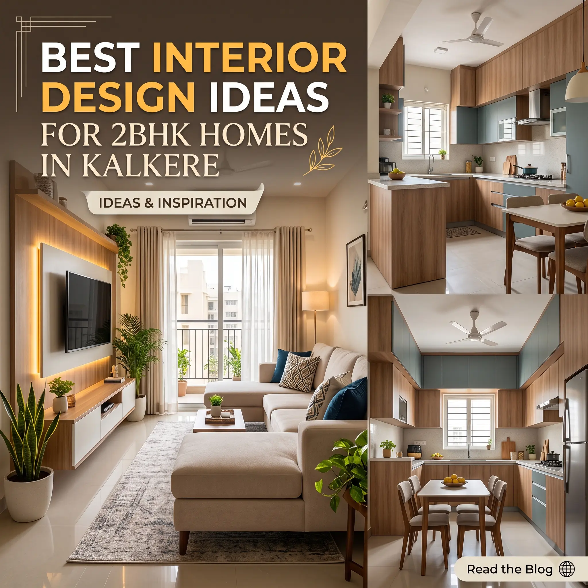 Apartment interior design ideas in CV Raman Nagar by Yellowalldecor